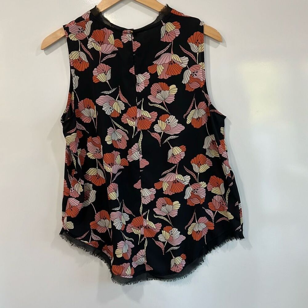Who What Wear Floral Mock Neck Sleeveless Top L - Picture 4 of 4